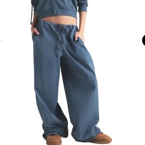 NWT SKIMS cotton poplin wide leg pants